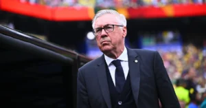 Carlo Ancelotti, actuel sélectionneur de l'équipe de football du Brésil.